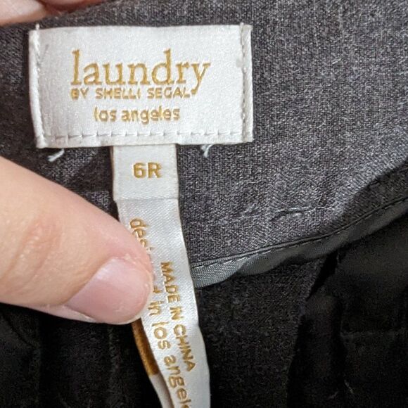 Laundry by Shelli Segal | Dark Grey Business Casual Slacks Pants Sz 6 - Picture 6 of 6